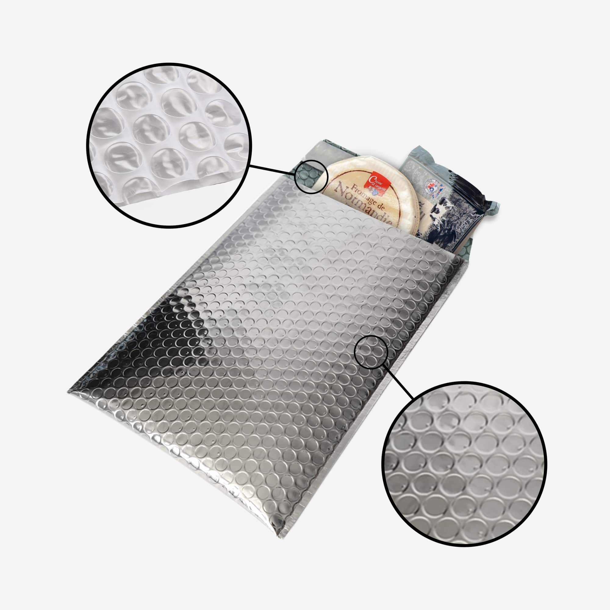 Thermal reflective insulated cold shield bubble mailer 8 x 11 inches, 100 pcs per case